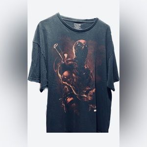 Vintage Marvel Comics Deadpool Short Sleeve T-Shirt Black Men’s Fits like XL